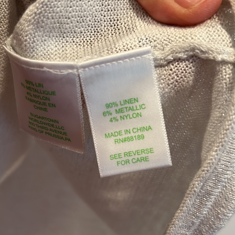 Lilly Pulitzer Silver Linen Blend Patti
Sweater Tank Top - Picture 5 of 11